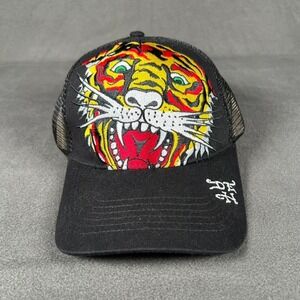 Ed Hardy Truck Cap Unisex Tiger Tattoo Y2K Mesh Back Strapback Preppy Casual NWT